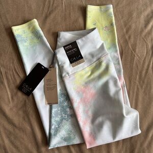 CALIA 7/8 Legging Tie Dye Lemon Ice $70 NWT